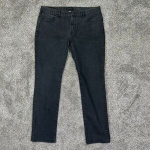 John Varvatos U.S.A. Black Denim Slim Fit Jeans Men No Size Tag Fit 38x32 Casual